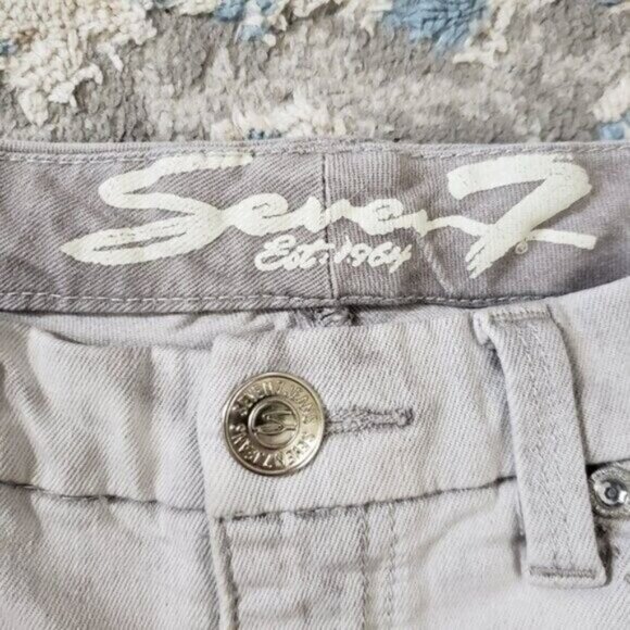Seven7 Jeans High Rise Skinny Women's Light Grey Wash Size 28 - Picture 4 of 11